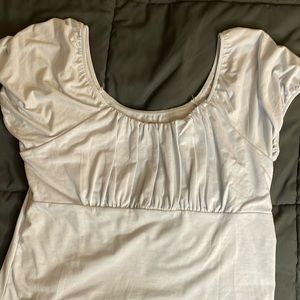 Light blue cropped top